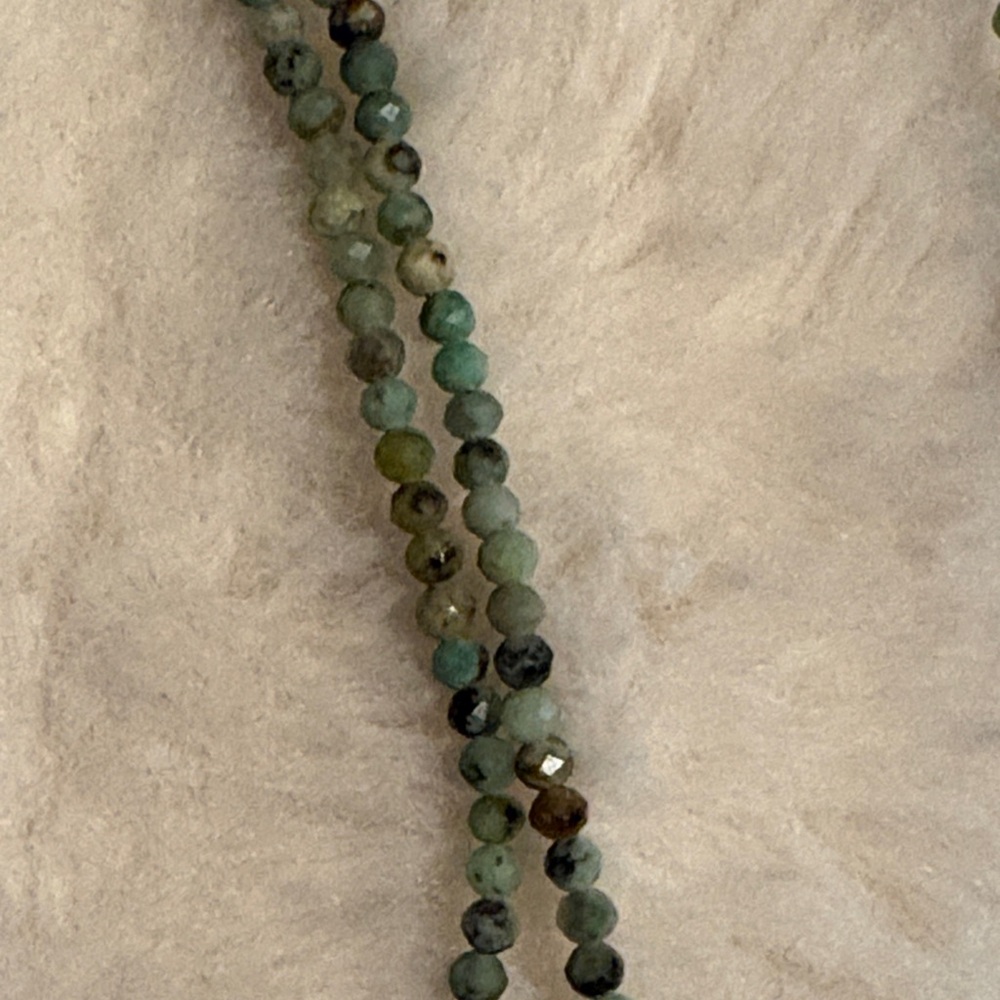 Kendra Scott Beaded Green / Turquoise Stone Pendant Necklace - Women's Jewelry - Picture 3 of 4